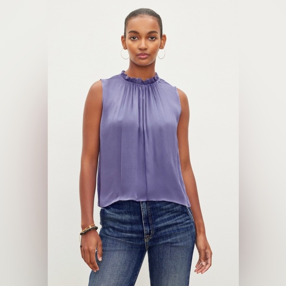 Velvet by Graham & Spencer Tops - Velvet By Graham & Spencer Kiana Ruffle Neck Top
Periwinkle NWT